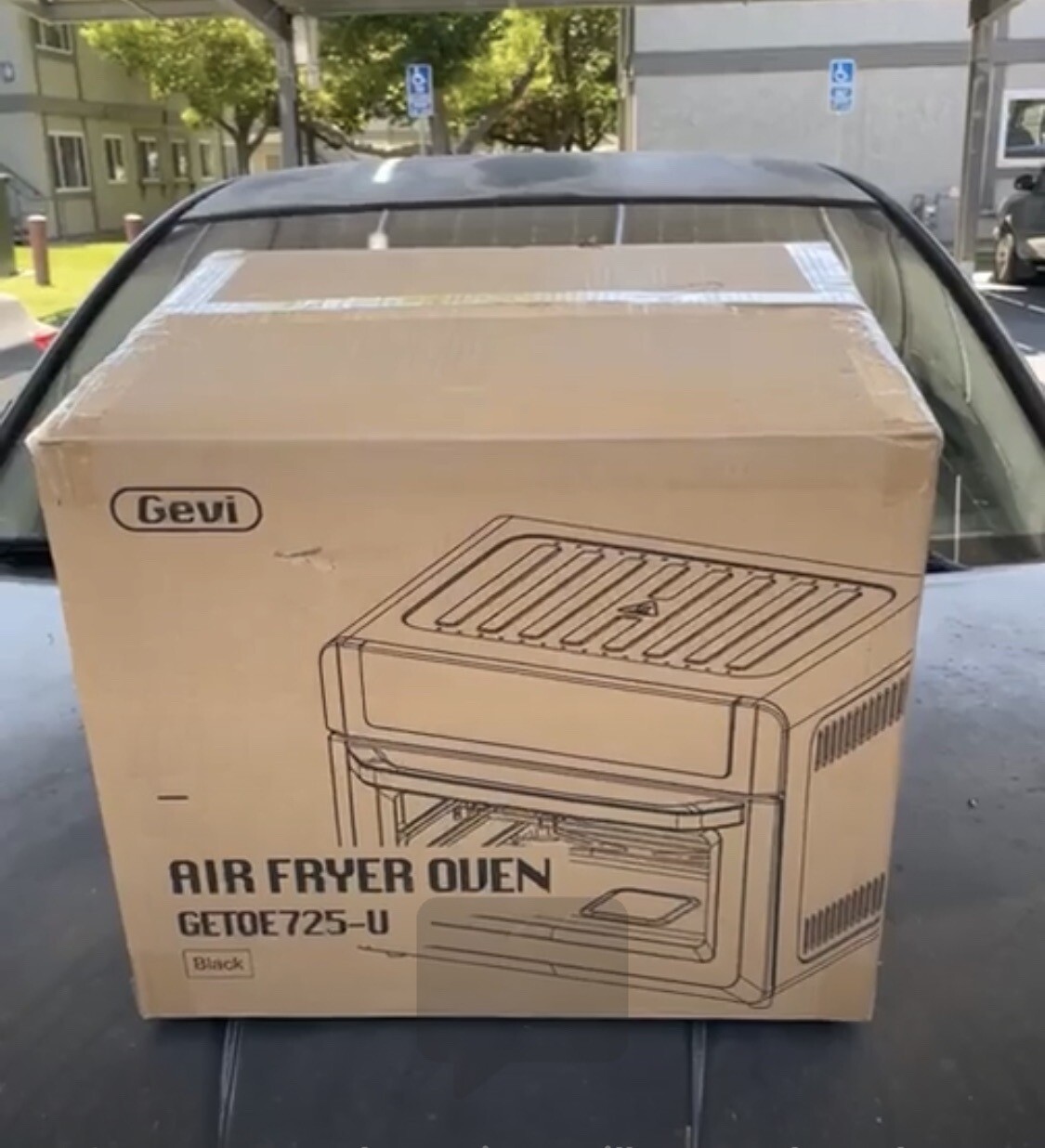 Gevi GETOE725U Air Fryer Toaster Oven Combo Large Digital LED Screen