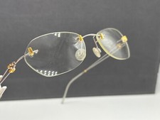 Bajazzo Eyeglasses Frames Woman Gold Red Square Rimless Oval Small Lens NP:297€