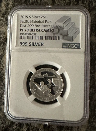 2019 S PACIFIC HISTORICAL PARK First .999 Fine Silver Quarter NGC PF70 Ult Cameo