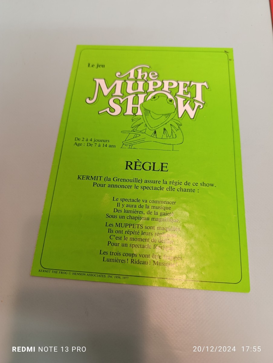 Jeu Vintage The Muppet Show – Complet, Occasion, Collector