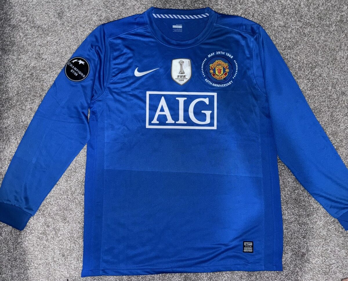 Ronaldo #7 UCL Manchester United 2008/2009 Blue Away Long Ronaldo #7 UCL Manchester United 2008/2009 Blue Away Long