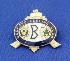 Bedford Curling Club founded 1950 BEDFORD Quebec Canada Club Pin by C Lamond