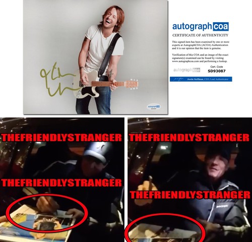 Keith Urban signed Auto 8x10 Photo EXACT PROOF SEXY Somebody Like You  ACOA COA