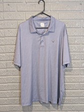 Men s Callaway Golf Polo Shirt Opti Dry Performance Shirt Size XXL 2X Blue