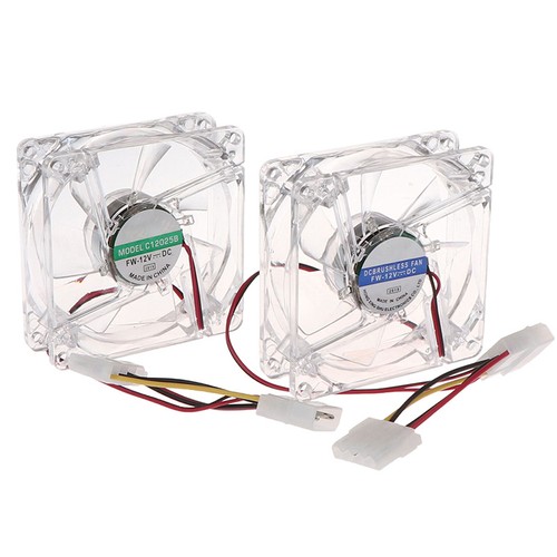 8025 8cm LED Light Fan Computer Case Fan Transparent Case Cooling Fan - Afbeelding 4 van 10