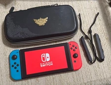 Nintendo Switch (HAC-001) - System w/ Red/Blue Joy-Cons & Zelda Case...FREE S&H!