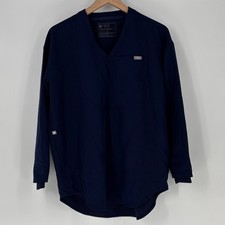 Figs small navy blue long sleeve scrub top