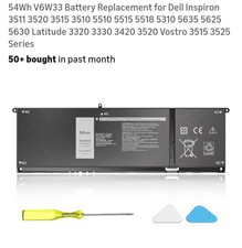 54Wh V6W33 Battery For Dell Inspiron 3510 5510 Latitude 3320 3330 Vostro 3515