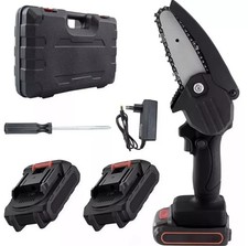 MINI MOTOSEGA A BATTERIA 48V 6POLLICI LUBRIFICATA OLIO ELETTROSEGA TAGLIARAMI