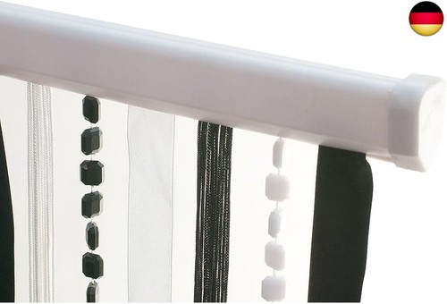 HAB & GUT -DV0281- Türvorhang Stoff/Pailletten, Schwarz/Weiss, 90 x 180 cm - Bild 3 von 4