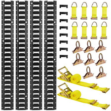 E-Track Tie-Down Rail Kit, 4 Pack 7.7 Ft. E Track Rails,26 Pcs Includes 2 Ratche