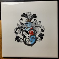 Burschenschaft Saxo-Silesia Freiburg i. B. Wappen auf Fliese Kachel / Studentika