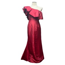 Light in the Box One Shoulder Mermaid Gown Red 6