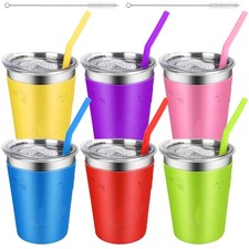 Toddler Cups 6 pack, 12oz Stainless Steel Kids Cups Spill Proof, Unbreakable ...