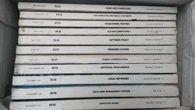11 issues Byte Computer Magazines  1981 Jan-Dec (Fehlt: Sept.81)