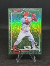 2026 Topps Series 1 - Nathan Church #24 Green Holiday Foil (RC)