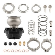 Universal 44mm External Wastegate W V-band Flangesdump Ringspring Black Universal 44mm External Wastegate W V-band Flangesdump Ringspring Black