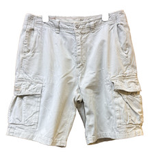 American Eagle Cotton Cargo Shorts Men's 34 Tan Khaki Utility Drawstring