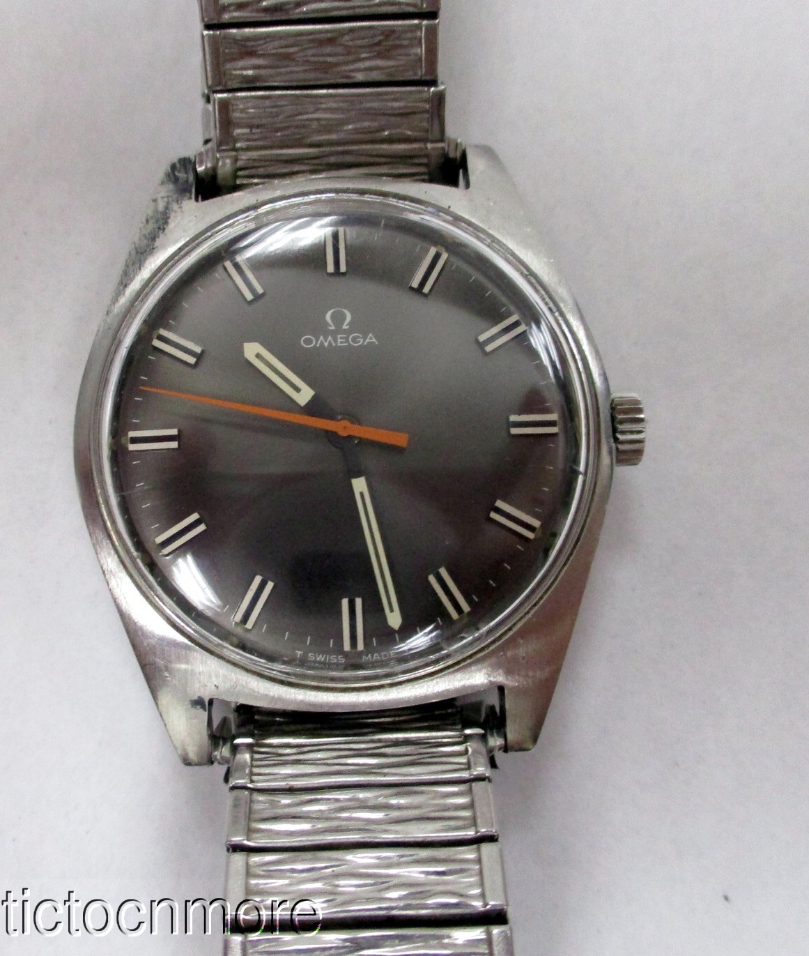 SECONDS ORANGE DIAL 135.041 WATCH HAND OMEGA SMOKE GRAY VINTAGE 601 cal MENS - VintageWatches.PK SECONDS ORANGE DIAL 135.041 WATCH HAND OMEGA SMOKE GRAY VINTAGE 601 cal MENS - vintagewatches.pk