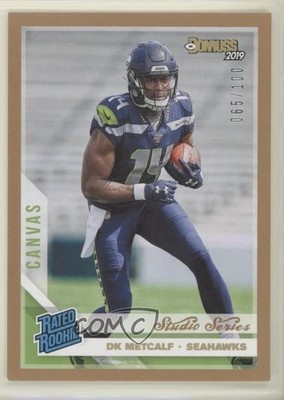 2019 Panini Donruss Rated Canvas Studio Series 65/100 DK Metcalf Rookie RC 0c3