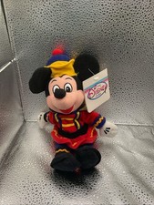 VTG Disney Store Mickey Mouse Nutcracker Mini Bean Bag Plush 8" NEW