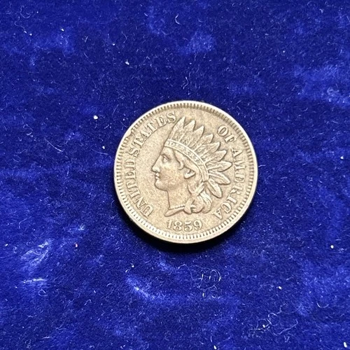 1859 Indian Head Cent Penny, Choice XF Tougher Date ZM