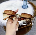 3 Pairs of Brand New Square Rimless Sunglasses Women Luxury Brand Designer — photo 3