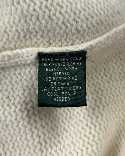 Good Condition Lauren Ralph Lauren Women's Cream Knit Sweater M - Picture 4 of 6