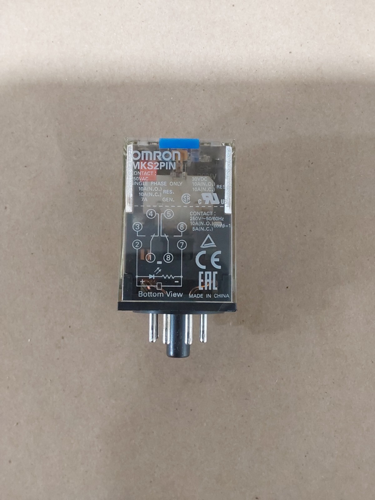 OMRON GENERAL PUPOSE RELAY MKS2PIN 8 PIN 250 VAC