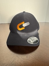 Port Authority Flex Tech 110 Cap Hat Snap Back Flex Fit OSFA Black Pre-Owned