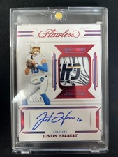 2023 Panini Flawless - Signature Gloves #SG-JHE Justin Herbert 9/15 AUTO CHUNCKY