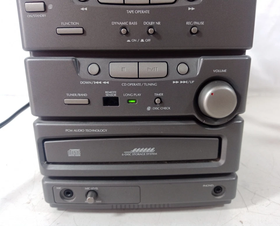 De colección 1998 Denon D-C1 Micro Componente HiFi AM/FM Cassette 6 Discos Cambiador de CD Foto 4 de 4