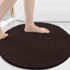 Arotive Bathroom Rugs Round 24x24, Extra Soft Absorbent 24" X 24", Brown