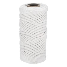 4mm x 109yd 100M White Macrame Cord, Natural Cotton Rope, Twisted Yarn, Craft