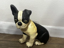 Vintage Boston Terrier Bulldog Cast Iron Doorstop