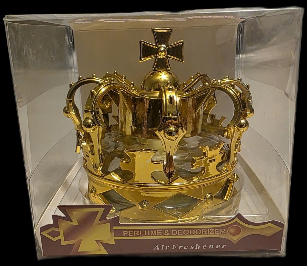 NEW King Queen Crown Car Gold 👑 Liquid Air Freshener Decanter for