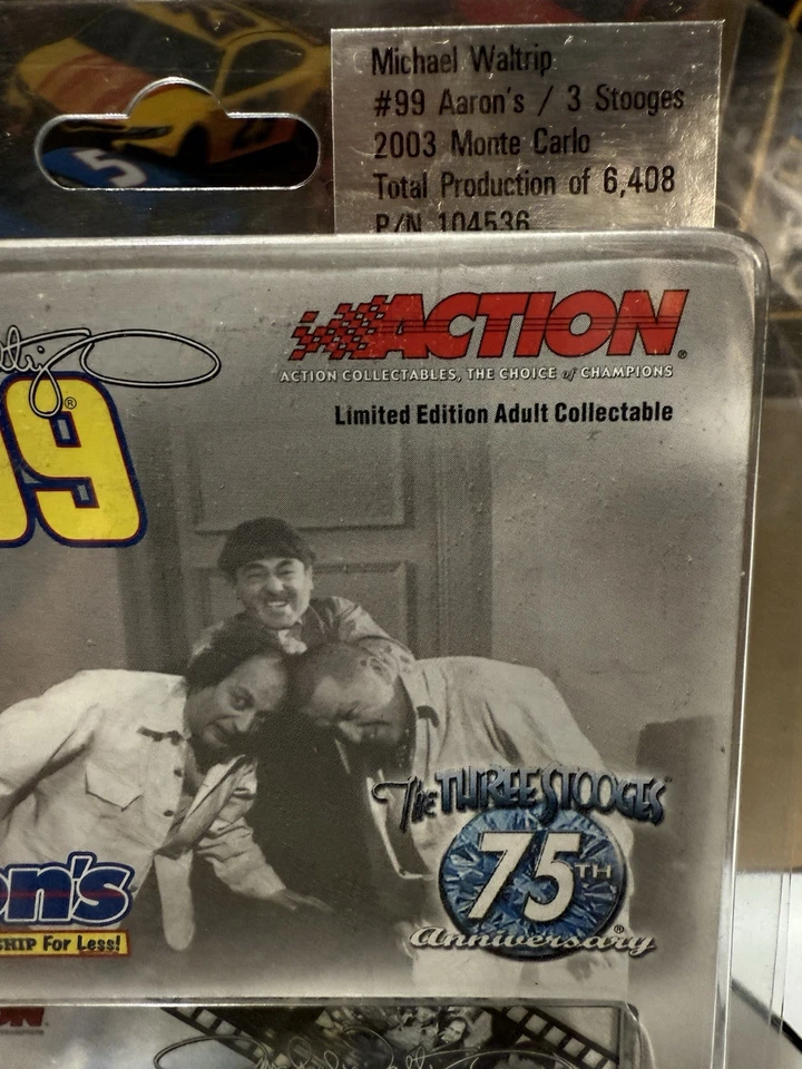 Michael Waltrip #99 Aaron’s 3 Stooges 2003 Acción 1/64 Nascar Diecast Foto 4 de 4