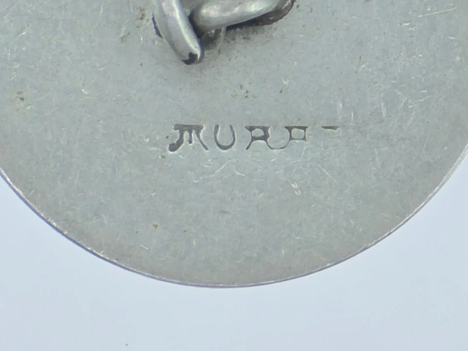 GEMELOS DE FANTASÍA ART DECO MURAT FRANCIA ESMALTE GUILLOCHE GEOMÉTRICO Foto 2 de 4