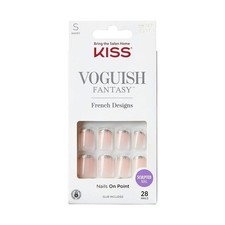 KISS Voguish Fantasy French Press-On Nails, Short, Bisous