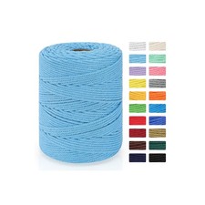 Macrame Cord 4mm x 328yd  100 Natural Cotton Macrame Rope  4 Strand Twiste...
