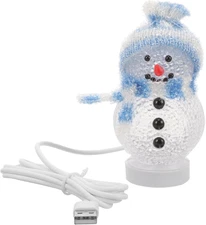 Uonlytech Christmas Snowman Night Ligh, LED Light USB Mini bule 
