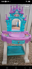 Debenhams Princess Girls Dressing Table Vanity Mirror & Drawer Purple Teal