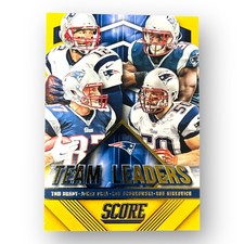2015 Score - Team Leaders Tom Brady, Rob Gronkowski, Rob Ninkovich #1 Gold (RC)