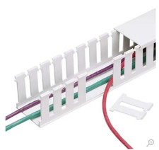 Panduit NE1.5X4WH6 Wire Duct, Slotted Screw, ...