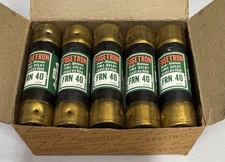 Fusetron FRN 40 Dual Element Time Delay Fuse 250 Volts New Lot Of 12