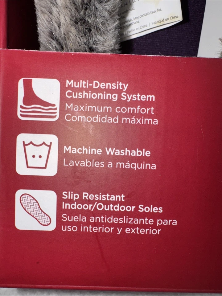 Dearfoams Purple Knit Clog Womans Slippers Size 5/6 S Small NEW In Box - Image 2 of 4