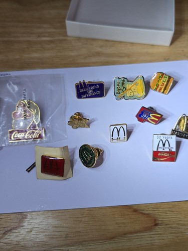 Vintage McDonald's Employee Lapel Pins Mixed Lot Of 11