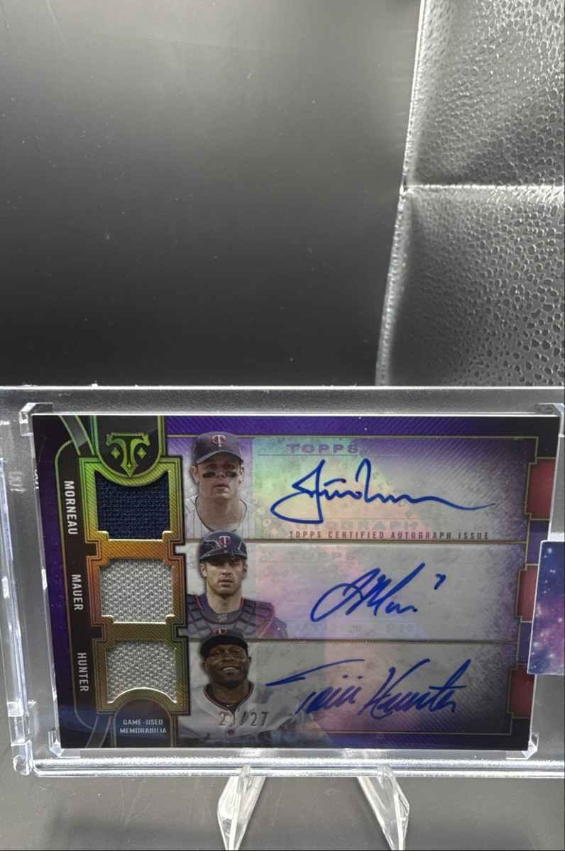 2024 Topps Triple Threads -Joe Mauer, Torii Hunter, Justin Morneau 