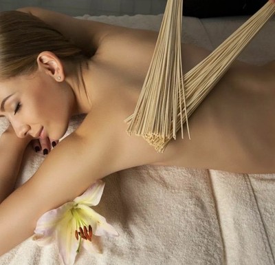 Bamboo Massage Sticks Sauna Whisk Banya Venik Relaxing Massage Spa Broom 56 Cm