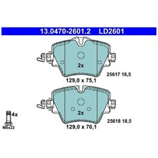 Satz Bremsbeläge Bremsklötze vorne für BMW X3 G01 X4 G02 Z4 G29 | 23846773
